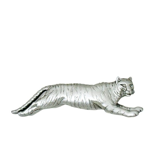 Jonette Jewelry (JJ) Leaping Tiger Brooch/Pin - Vintage '80s - Picture 1 of 7